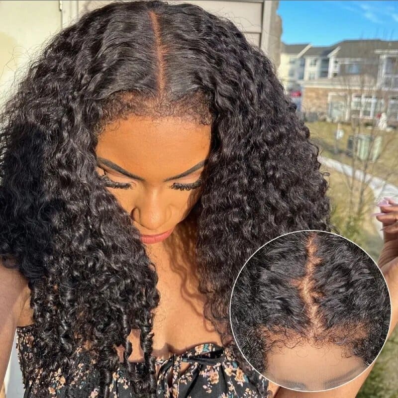 Water Wave Full Lace Wigs with 4C Edge