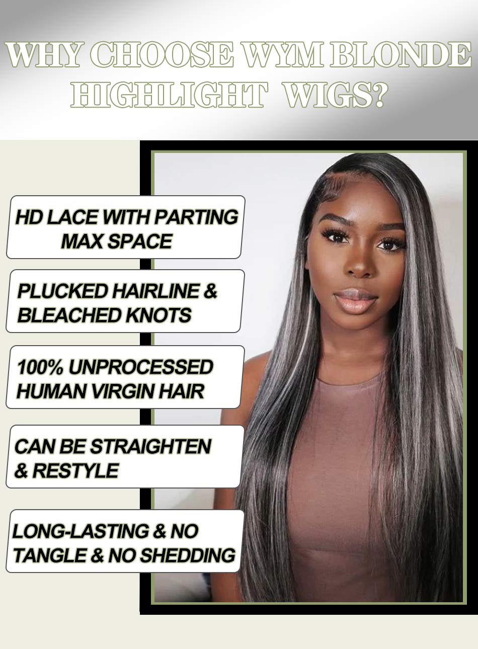 hd lace blonde highlight wig