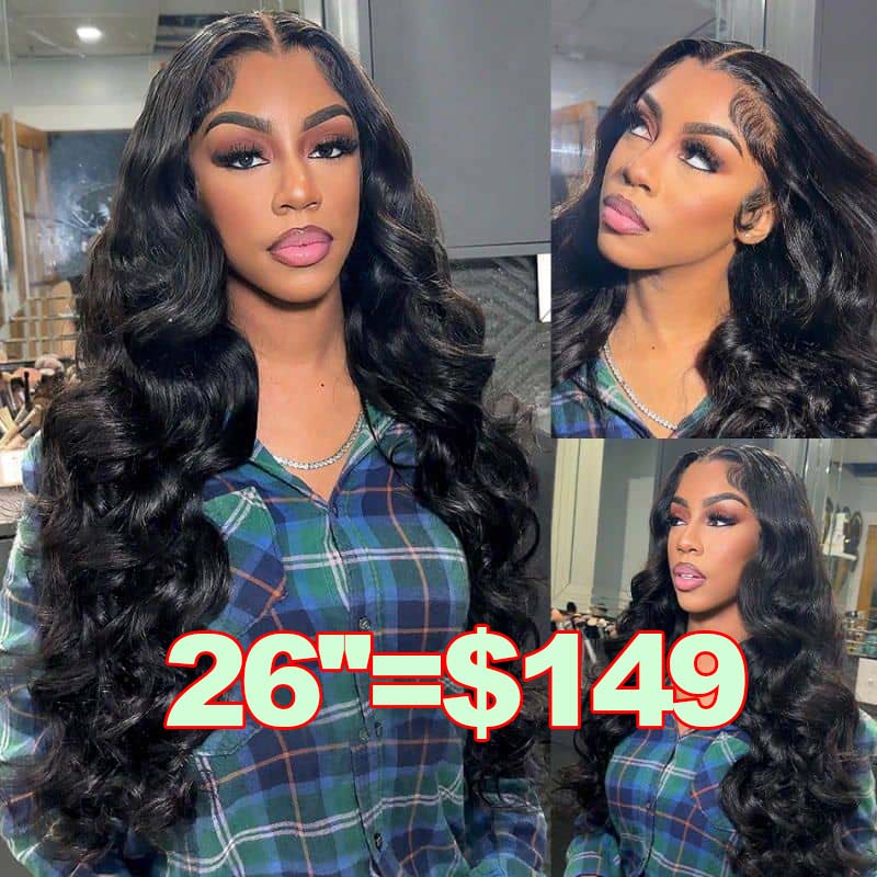 Pre-All everything| Body Wave 8x5 13x4 Pre Cut Invisible HD Glueless Wigs With Pre Plucked Hairline Pre Bleached Knots Wigs