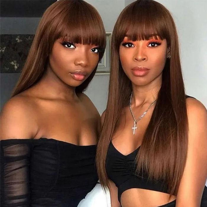 glueless brown straight lace wigs