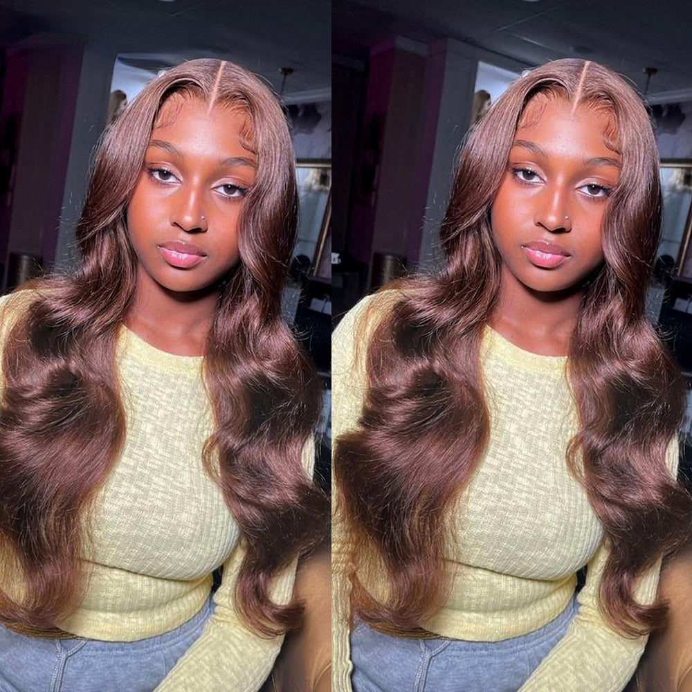 hd lace closure color chololate brown glueless wigs