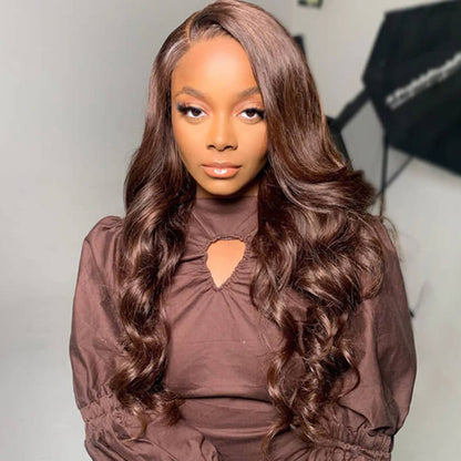 glueless hd lace colored chololate brown wig