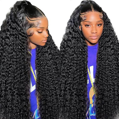 Pre Braided Wig Straight Glueless 13x6 HD Lace Front Wigs Human Hair Bleached Knots