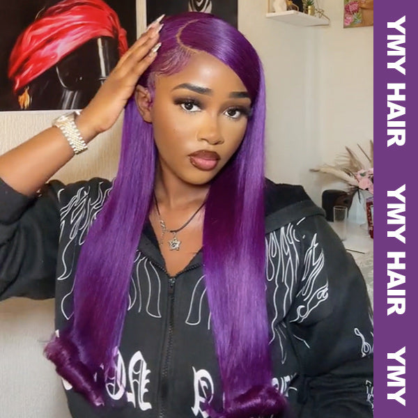 dark purple lace front wig