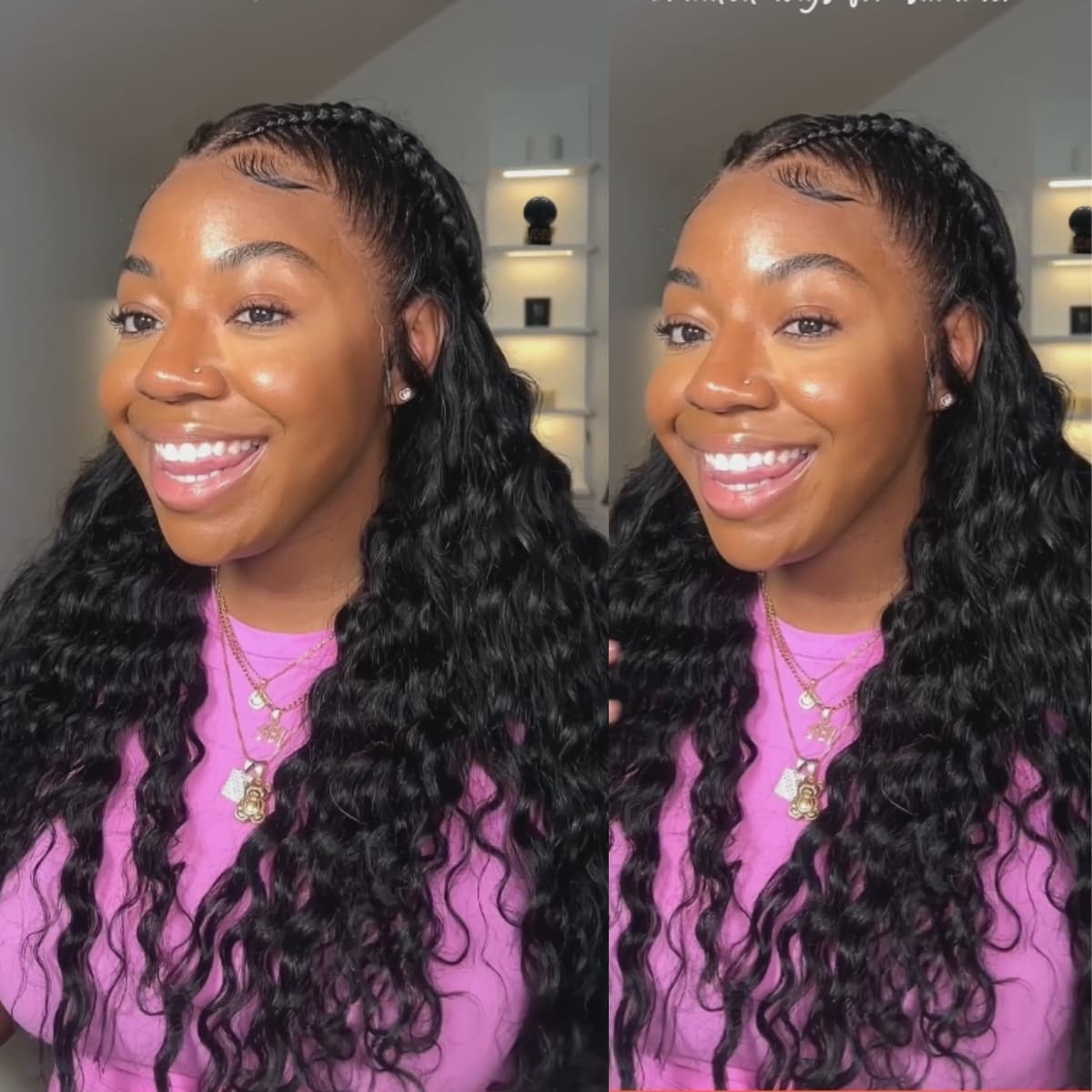 Pre Styled Pre Braided Wig Glueless 13x4 HD Lace Front Human Hair Wig Pre Plucked Natural Hairline