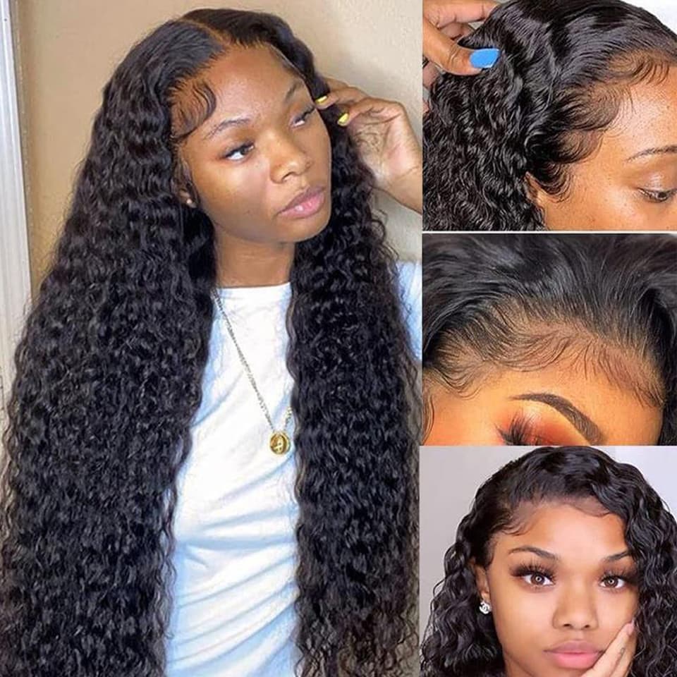 Deep Wave Hair Lace Front 360 Wigs Human Hair Wigs