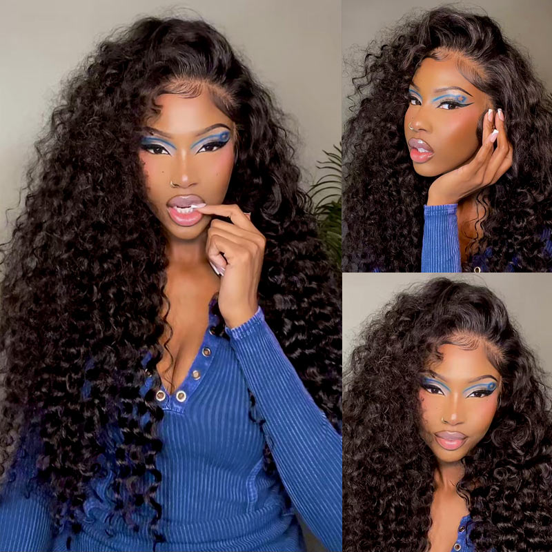 Deep Wave 13x4 HD Lace Wig Human Hair Lace Front Wigs