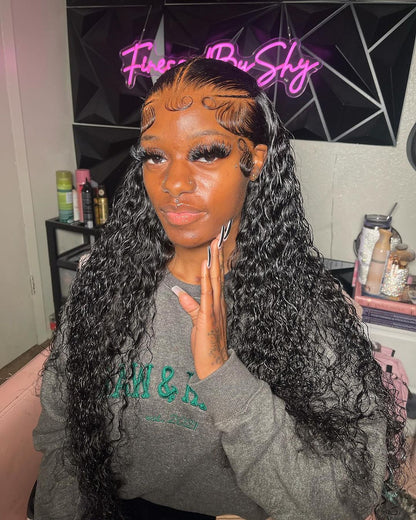 Pre Braided Wig Straight Glueless 13x6 HD Lace Front Wigs Human Hair Bleached Knots