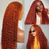 ginger color jerry curly wig