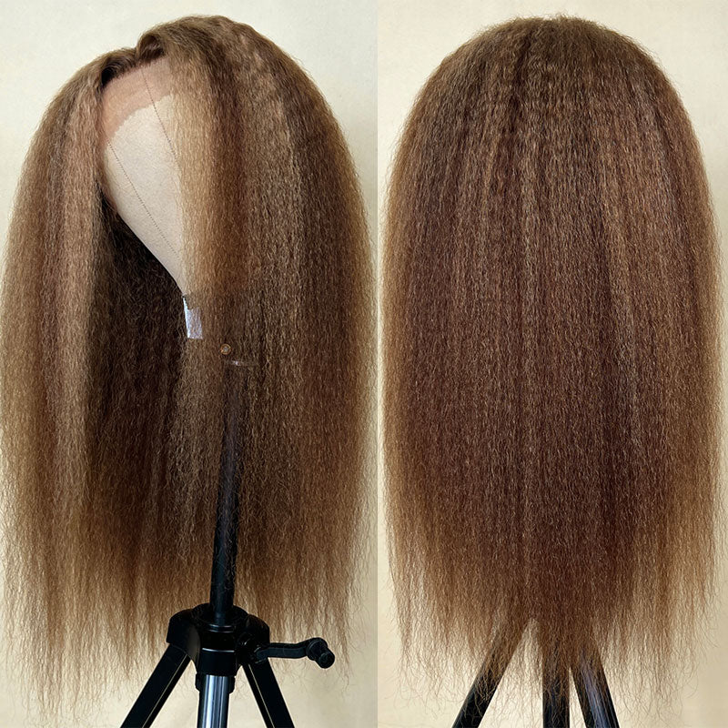 kinky straight highlight wig