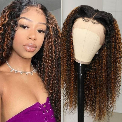jerry curly highlight lace front wig