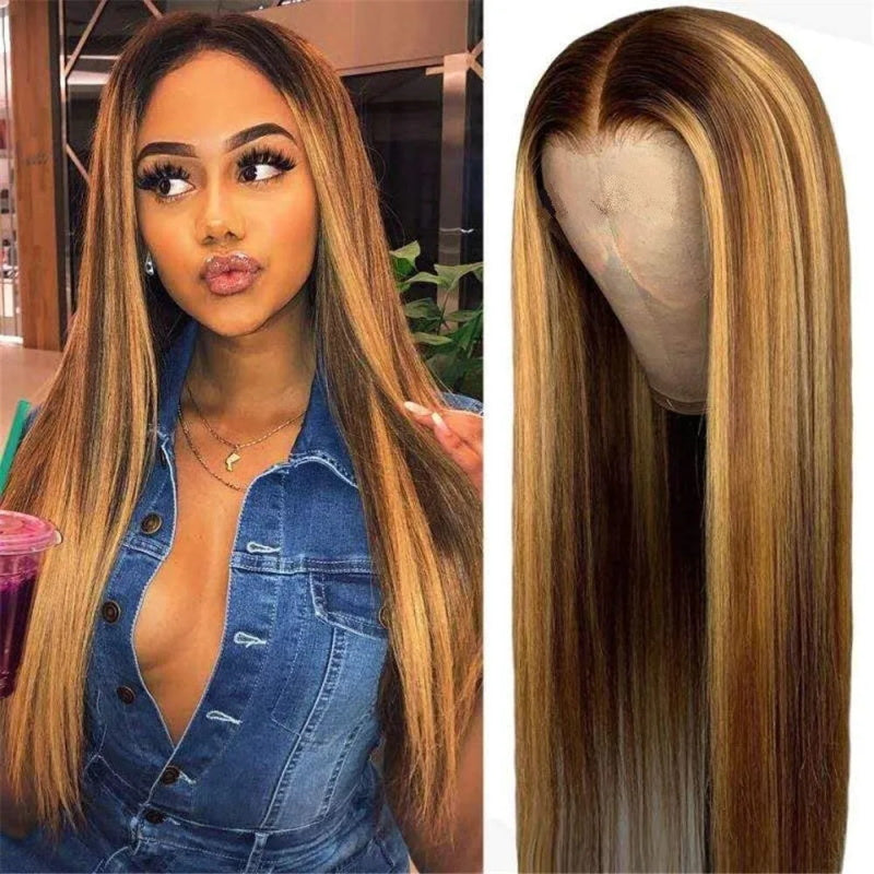 13x4 highlight straight lace wig
