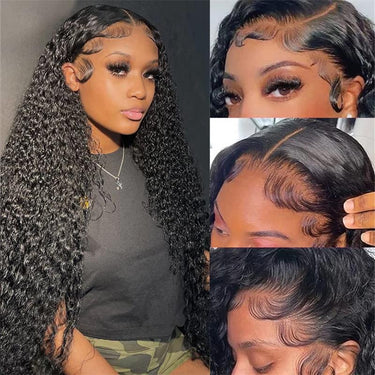 Pre-plucked Jerry Curly Hair 360 Lace Frontal Wig
