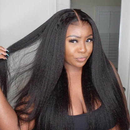 4x6 lace closure wigs afro kinky straight hair