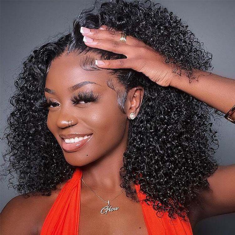 Kinky Curly 5x5 Glueless Lace Wigs 