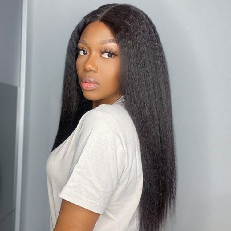 Lace Closure Wig Kinky Straight 