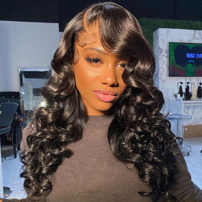13x6 Swiss HD Lace Front Wigs Natural Hairline Loose  Wave Human Hair Wigs for Women