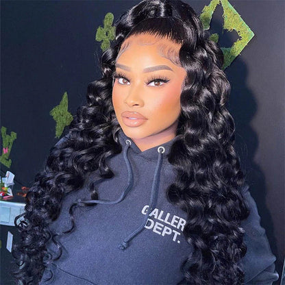 13x6 Swiss HD Lace Front Wigs Natural Hairline Loose  Wave Human Hair Wigs for Women