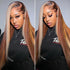 straight ombre highlights hd lace front wig