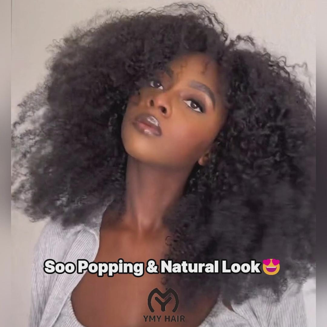 kinky curly u-part wig