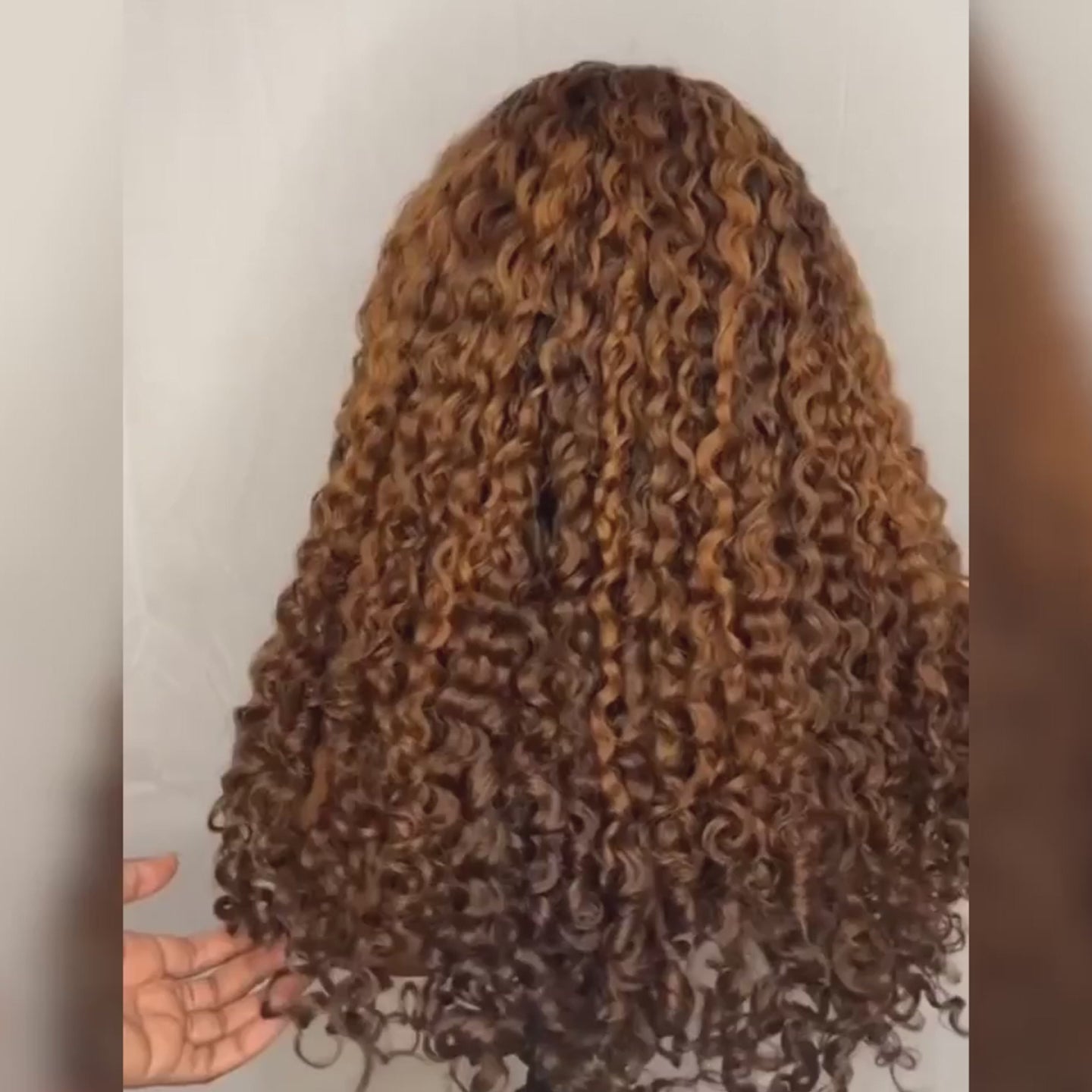 Coily Curly 4C Edges Wig Black Brown Ombre 300% High Density Glueless 8x5 HD Lace Wig Realistic Hairline