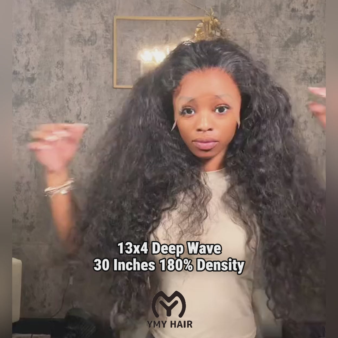 13x4 hd lace front deep wave wig