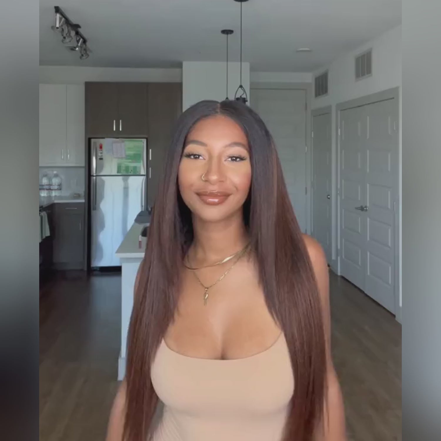 4C Edge Hairline -Ombre 1b/30 Kinky Straight  360 Lace Front Human Hair Wigs Pre Plucked Yaki Straight / Kinky Straight Wigs