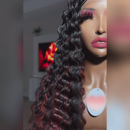 YMY Hair Two Tone Ombre Highlights Honey Blonde  8X5 13x6 HD Lace Front Colored Wigs Two Tones Curly 100% Human Hair