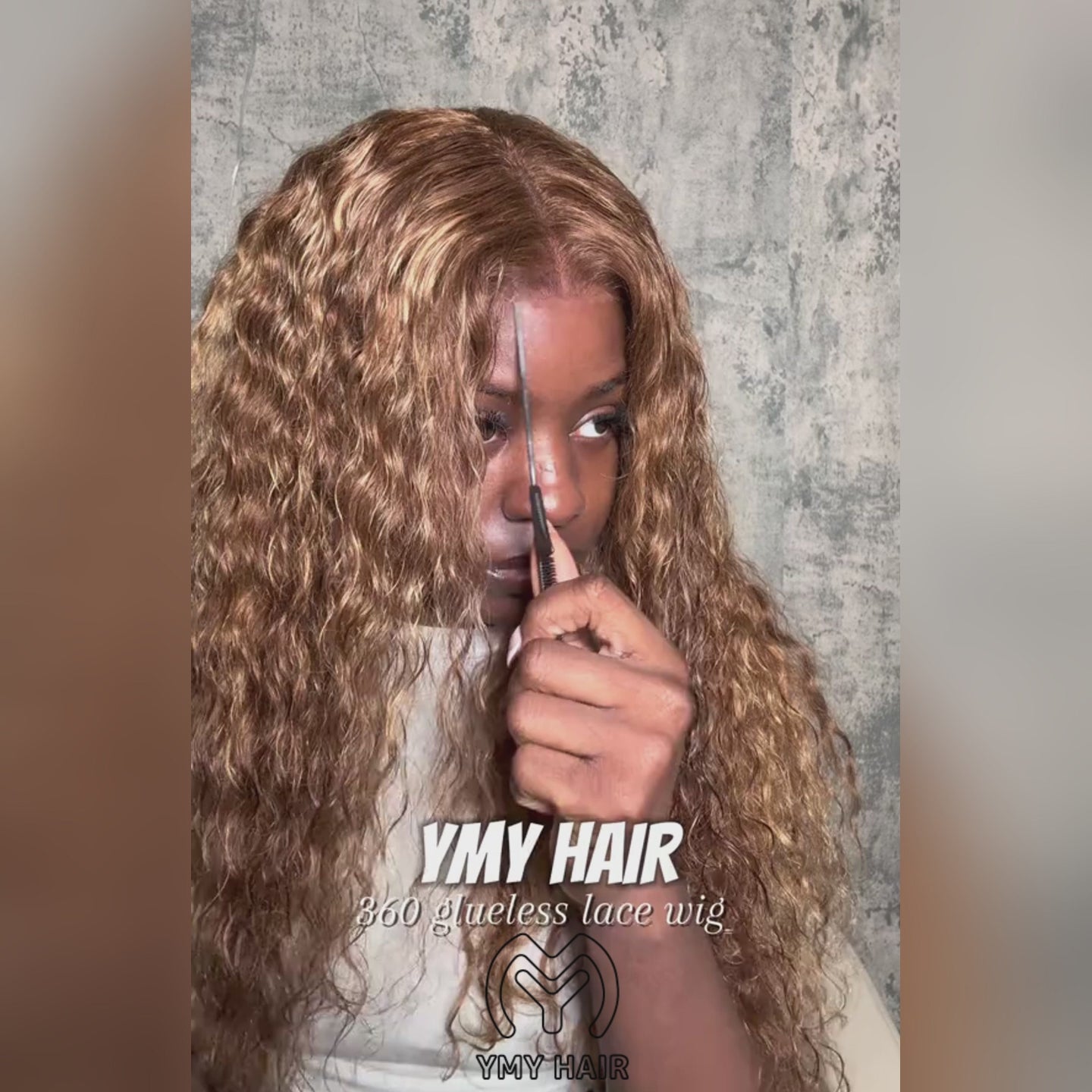 P4/27 Highlight Wigs Glueless 360 Wig With Invisi-Strap Snug Fit Bleached Knots HD Lace Wigs