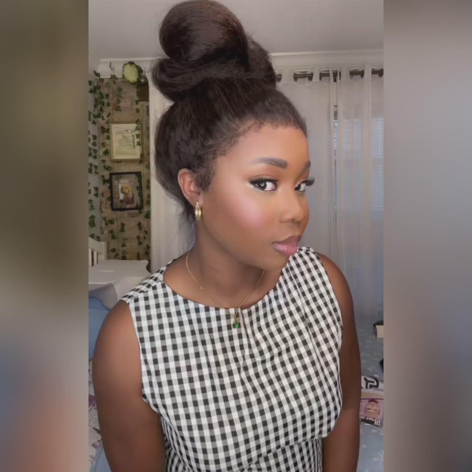 Ymy Hair -Kinky Straight And Yaki Straight 360 Lace Frontal Wigs Pre Plucked Hairline Human Hair Wigs