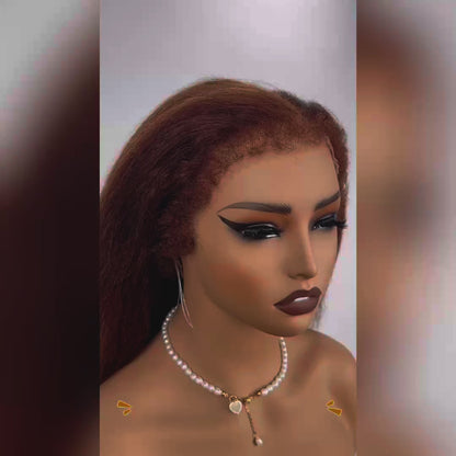 4C Edge Hairline-Kinky Straight 360 Lace Front Wigs With Kinky Edges 