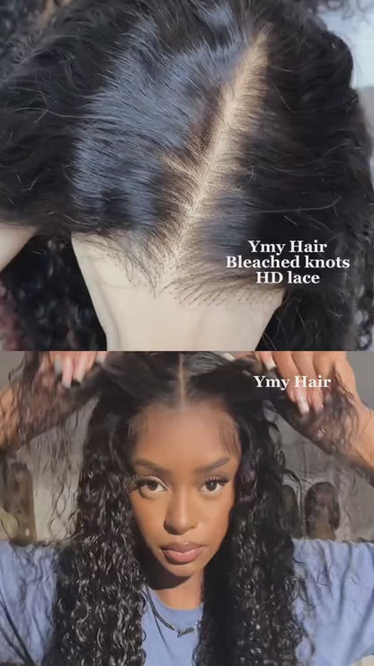 Pre All Everything Water Wave Glueless Wigs Ear to Ear Pre Cut Pre Bleached Invisible Knots 8x5/13x4 Pre Cut HD Lace Wigs