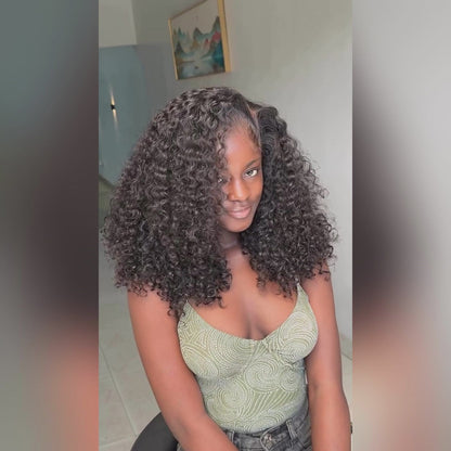 Popping Curly 300% High Density Wig 8x5 HD Lace Wigs Pre-bleached Glueless Wear Go Wigs YMY HAIR
