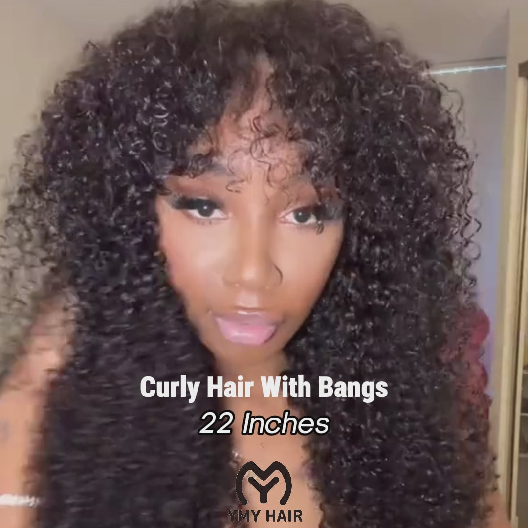 jerry curly wig with bangs