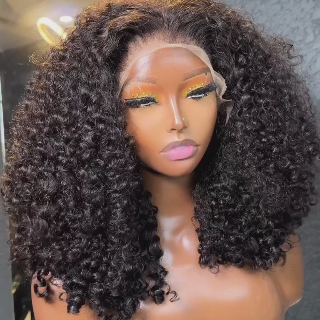 Popping Curly 300% High Density Wig 8x5 HD Lace Wigs Pre-bleached Glueless Wear Go Wigs YMY HAIR