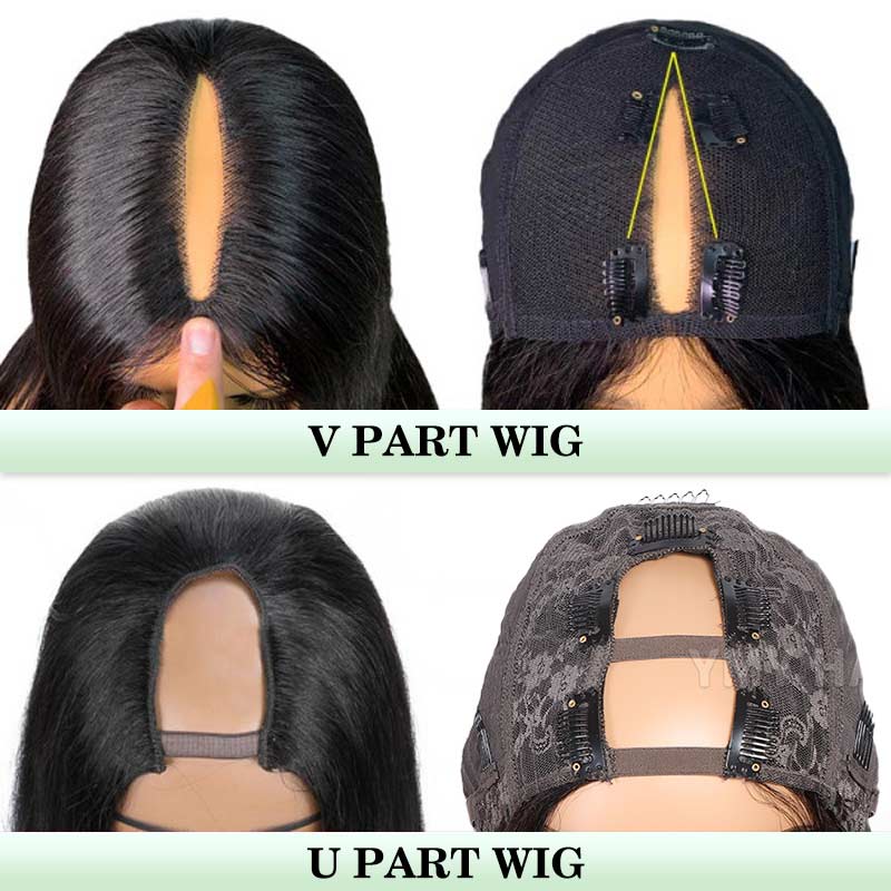 body wave u part wig