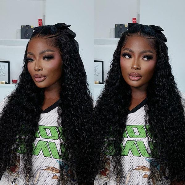 Pre Braided Wig Straight Glueless 13x6 HD Lace Front Wigs Human Hair Bleached Knots
