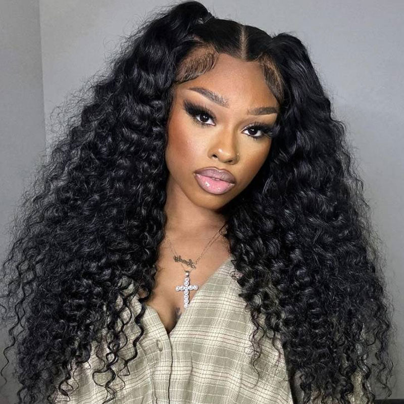 Pre All Everything Water Wave Glueless Wigs Ear to Ear Pre Cut Pre Bleached Invisible Knots 8x5/13x4 Pre Cut HD Lace Wigs