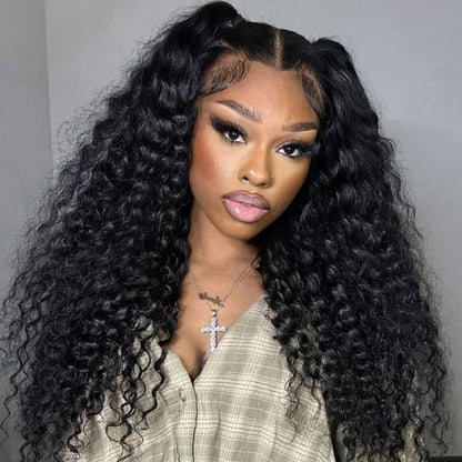 Pre All Everything Water Wave Glueless Wigs Ear to Ear Pre Cut Pre Bleached Invisible Knots 8x5/13x4 Pre Cut HD Lace Wigs