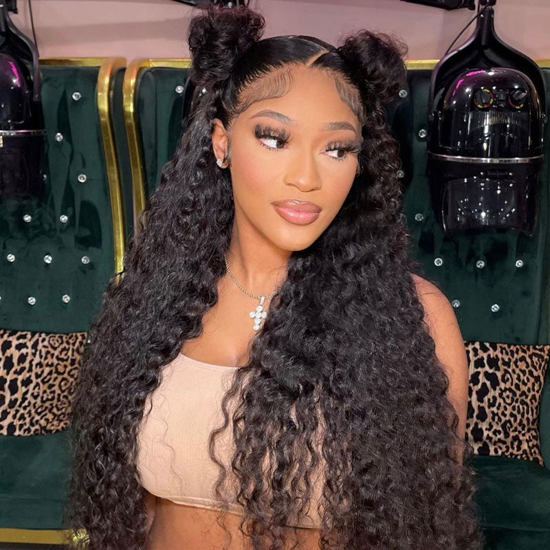 Pre All Everything Water Wave Glueless Wigs Ear to Ear Pre Cut Pre Bleached Invisible Knots 8x5/13x4 Pre Cut HD Lace Wigs