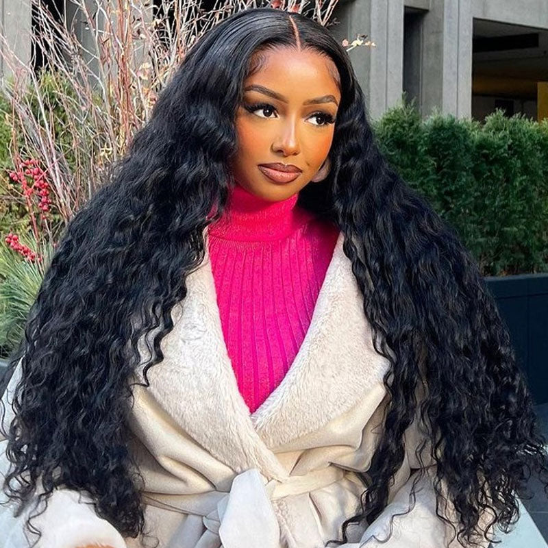 Pre All Everything Water Wave Glueless Wigs Ear to Ear Pre Cut Pre Bleached Invisible Knots 8x5/13x4 Pre Cut HD Lace Wigs