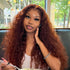 5x5 hd lace wig reddish brown water wave hair