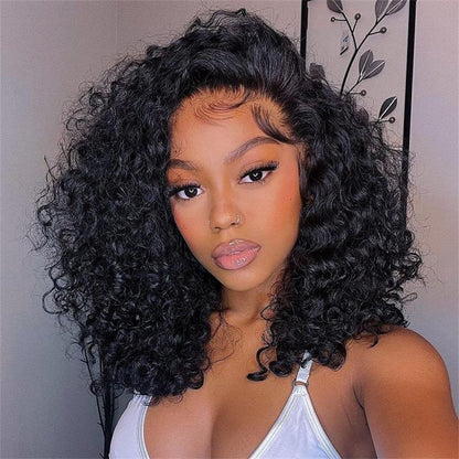 t part short bob lace glueless water wave wig