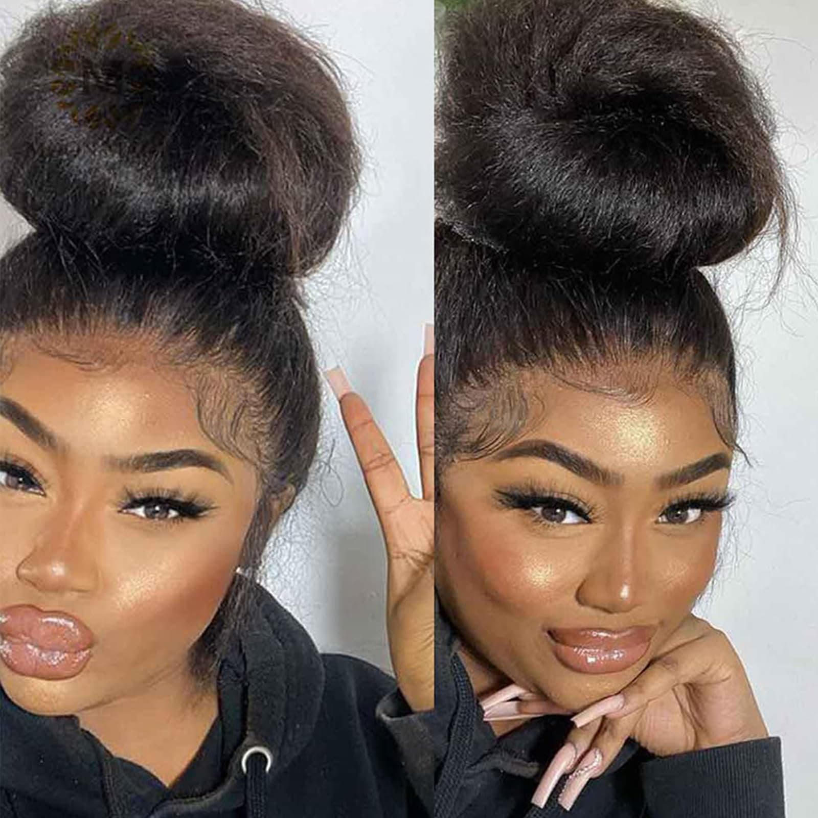 kinky straight 360 lace wig