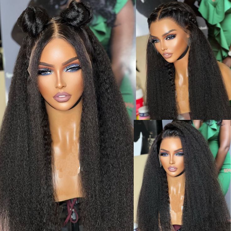 kinky straight 360 lace wig