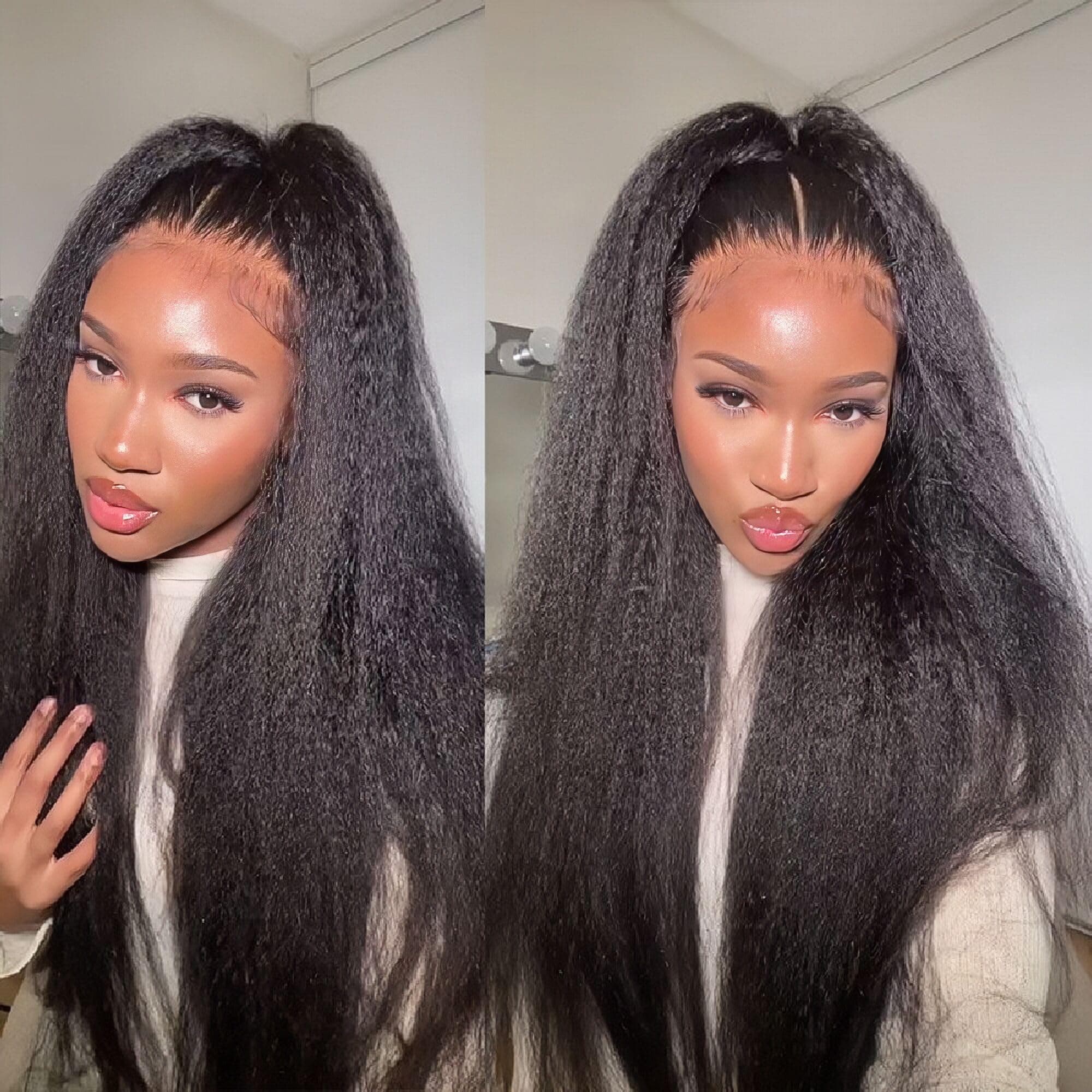 kinky straight 360 lace wig