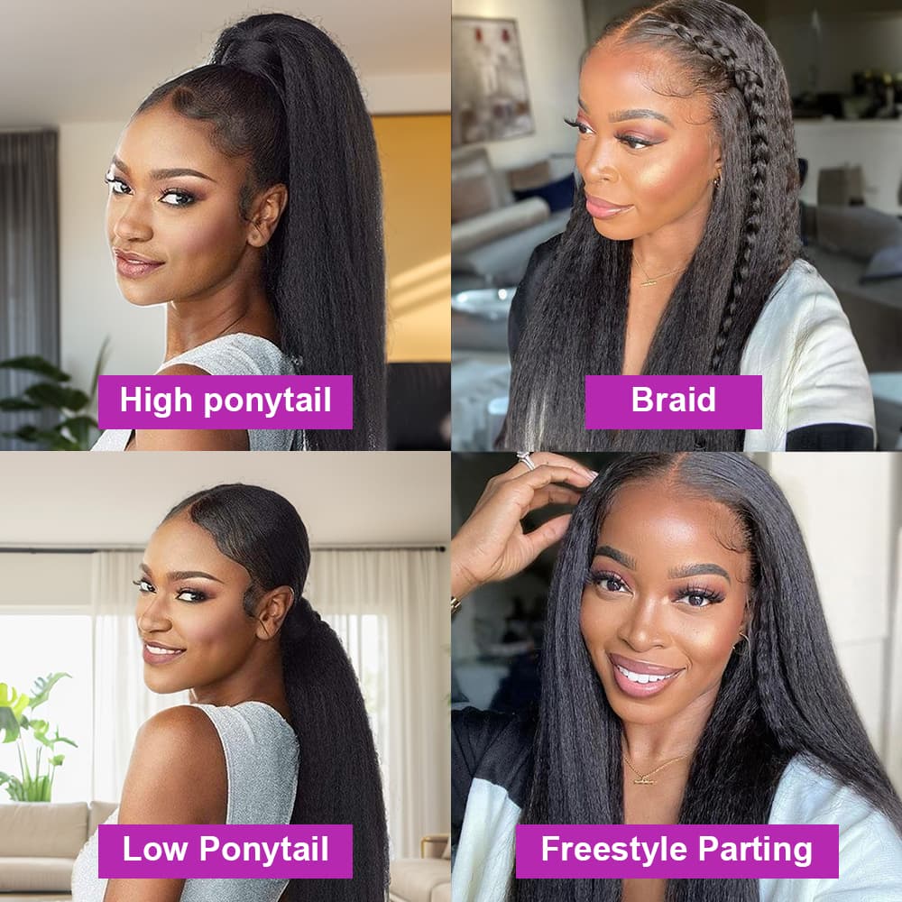 kinky straight 360 lace wig