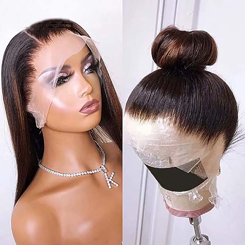 1B/30 Highlight New Tech Upgrade Glueless 360 HD Lace Wigs With Invisi-Strap Snug Fit Pre Plucked Lace Parting Anywhere
