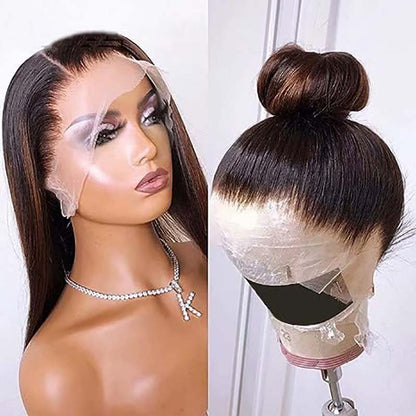 1B/30 Highlight New Tech Upgrade Glueless 360 HD Lace Wigs With Invisi-Strap Snug Fit Pre Plucked Lace Parting Anywhere